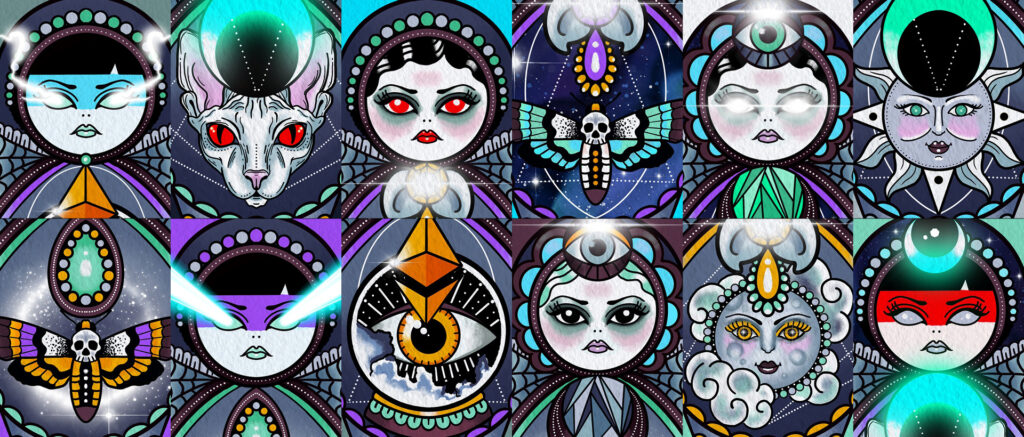 cute and creepy nft artwork, buy, sell, trade, mint NFTs